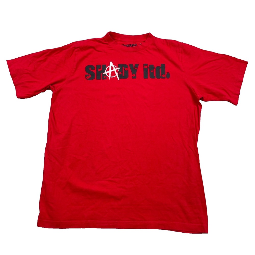 Vintage Shady Shirt Men XL Red Eminim Rap Tee Y2K Cyber Hip Hop Spellout Adult *